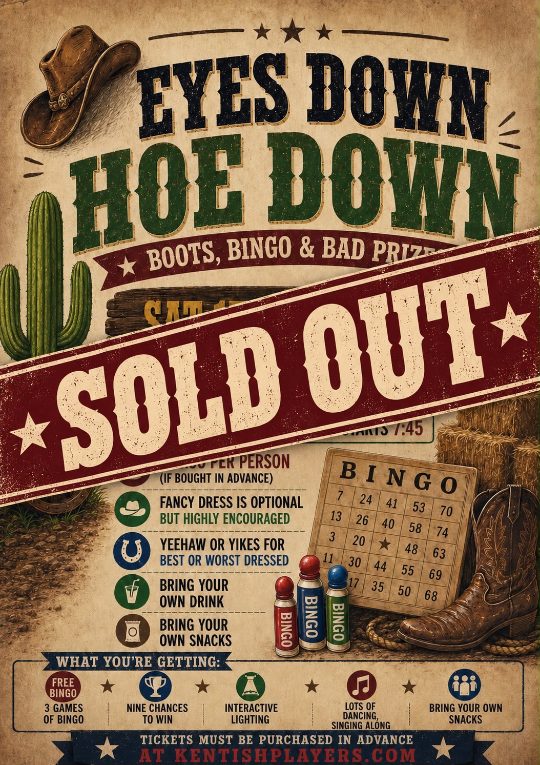 Eyes Down Hoe Down Bingo 1 Eyes Down Hoe Down Bingo - Image 1